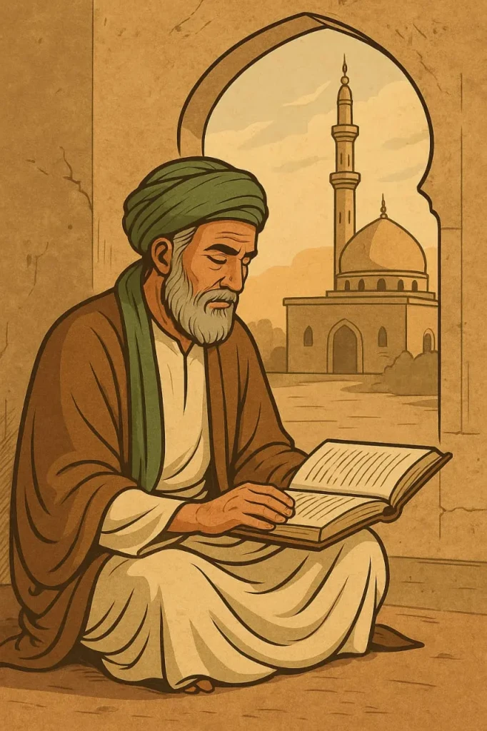 حضرت سلیمان فارسی رضی اللہ عنہ کی اسلامی زندگی کا عکس پیش کرتی تصویر